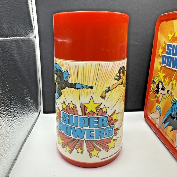 Super Powers Metal Lunch Box Aladdin 1983 DC Comics Superman Wonderwoman Batman - Picture 7 of 16